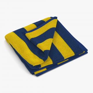 3D model Beach Towel 2 Yellow