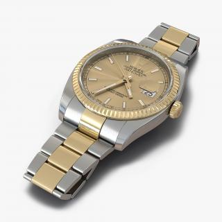 3D Rolex Datejust Steel and Gold 36mm 2
