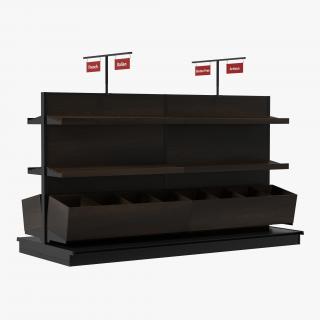 Bakery Display Shelves Dark 3D