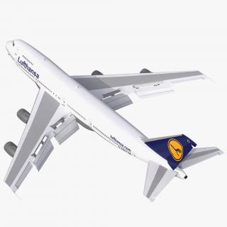 Boeing 747-200B Lufthansa Rigged 3D