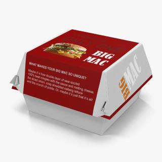 3D Burger Box Big Mac model