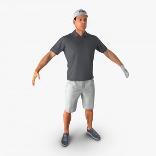 Golf Player 2 with Fur 3D