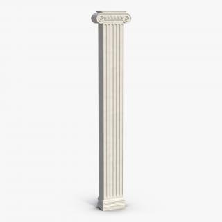 3D Pilaster Ionic Greco Roman 2 model