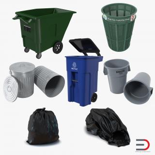 3D model Garbage Cans 3D Models Collection 3