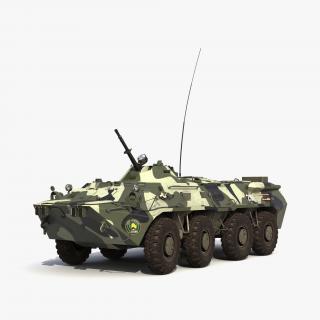 3D BTR 80 Rigged model