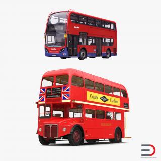 3D London Buses Collection model