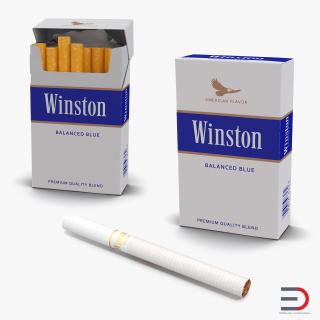 Cigarettes Winston Collection 3D model