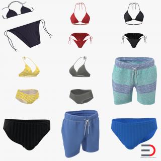 Bathing Suits Collection 3D model