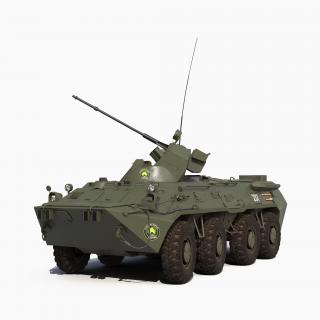 Amphibious Armoured Personnel Carrier BTR 80A Rigged 3D