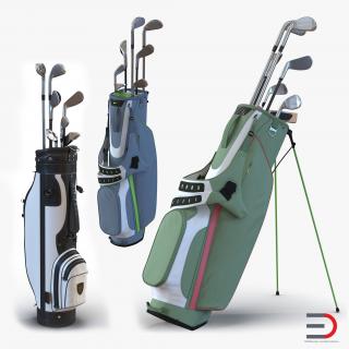 Golf Bags Collection 4 3D
