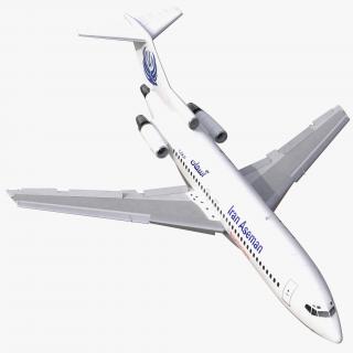 3D Boeing 727-100 Iran Aseman Rigged model