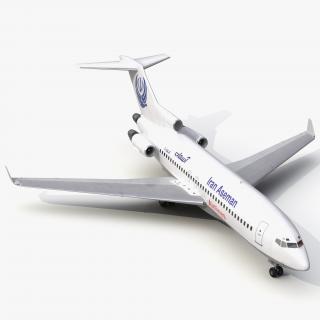 3D Boeing 727-100 Private Iran Aseman Airlines model