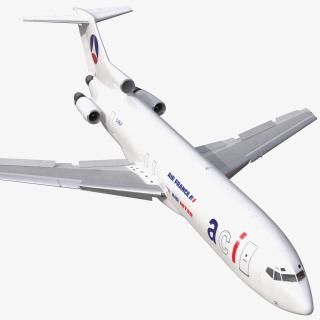 3D Boeing 727-200F Air France Rigged model