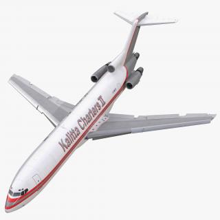 Boeing 727-200F Kalitta Air Rigged 3D model