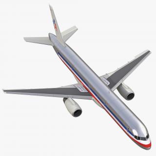 Boeing 757-200 American Airlines Rigged 3D model