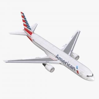 Boeing 767-300 American Airlines Rigged 3D model