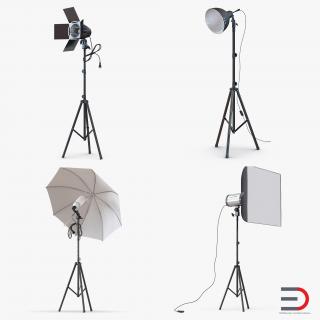 Photo Studio Lamps Collection 3D model