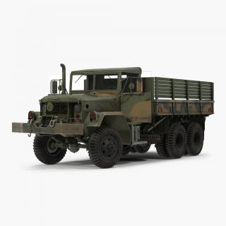 3D Military Cargo Truck m35a2 Rigged Camo model
