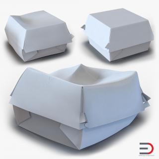 3D Burger Boxes Collection model