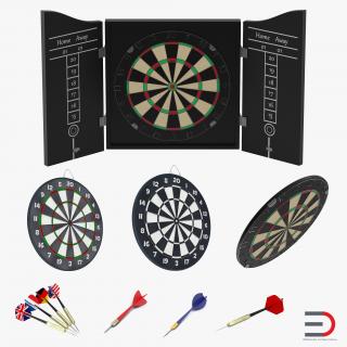 Dart Boards and Needles 3D Models Collection 3D model