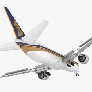 Boeing 777-9x Singapore Airlines Rigged 3D model