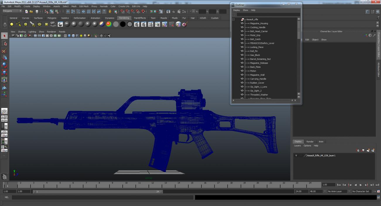 3D model Assault Rifle HK G36