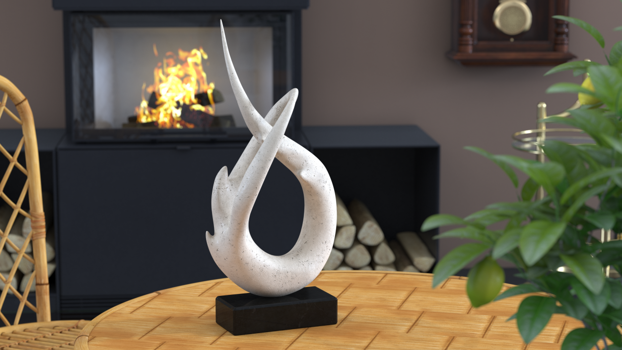 Stone Abstract Modern Sculpture Home Decoration 3D