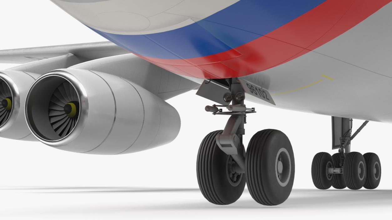 3D IL-96 Russian Presidential Aircraft Simple Interior Rigged model