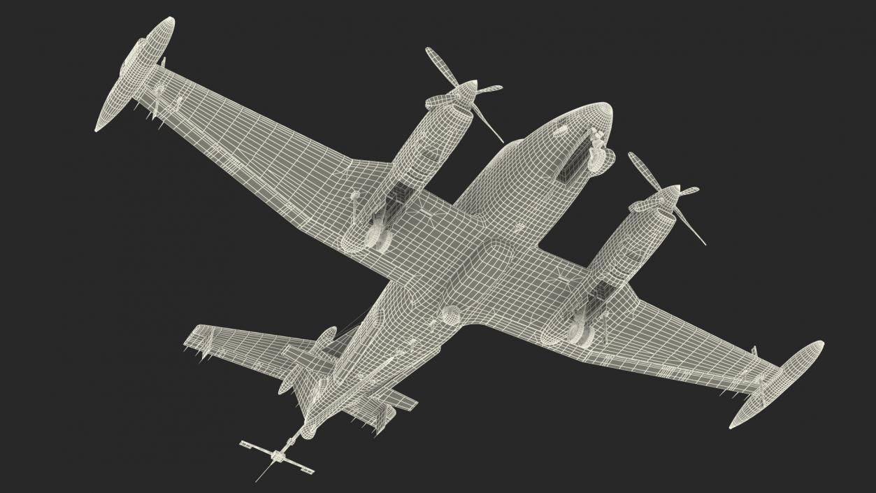 3D Beechcraft RC12X Guardrail US Army Aircraft model