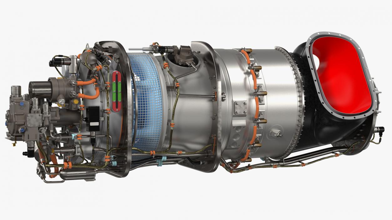 PT6C-67C Turboshaft Slice Engine 3D