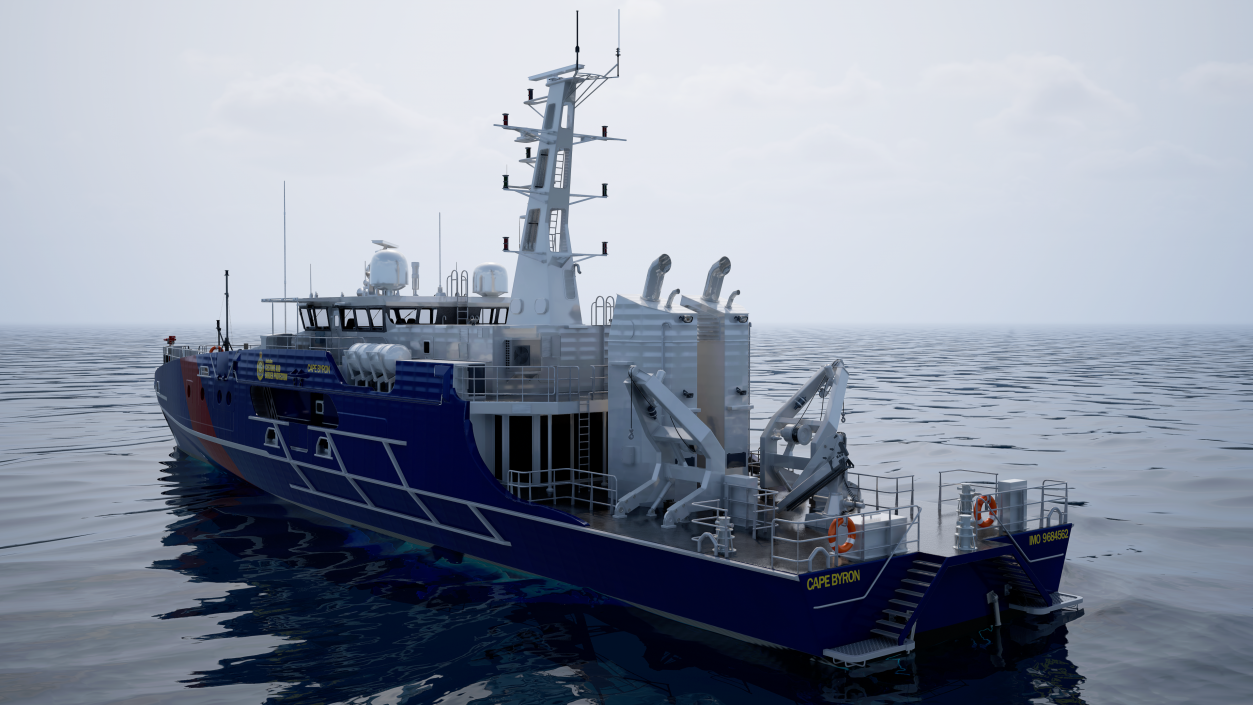 3D Patrol Vessel ABFC Cape Byron Rigged