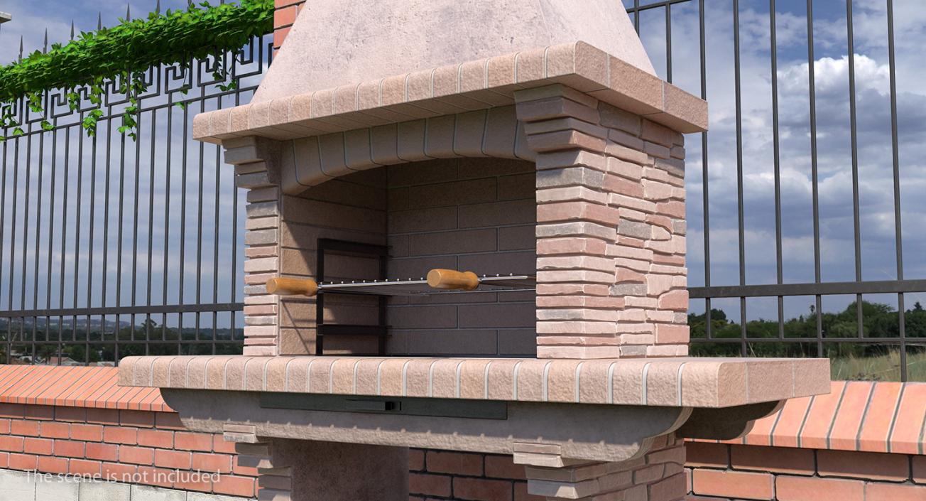 Stone Masonry Barbecue 3D