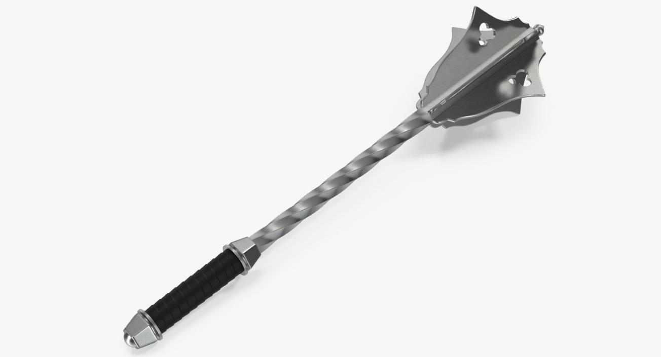 3D Medieval Flanged Mace