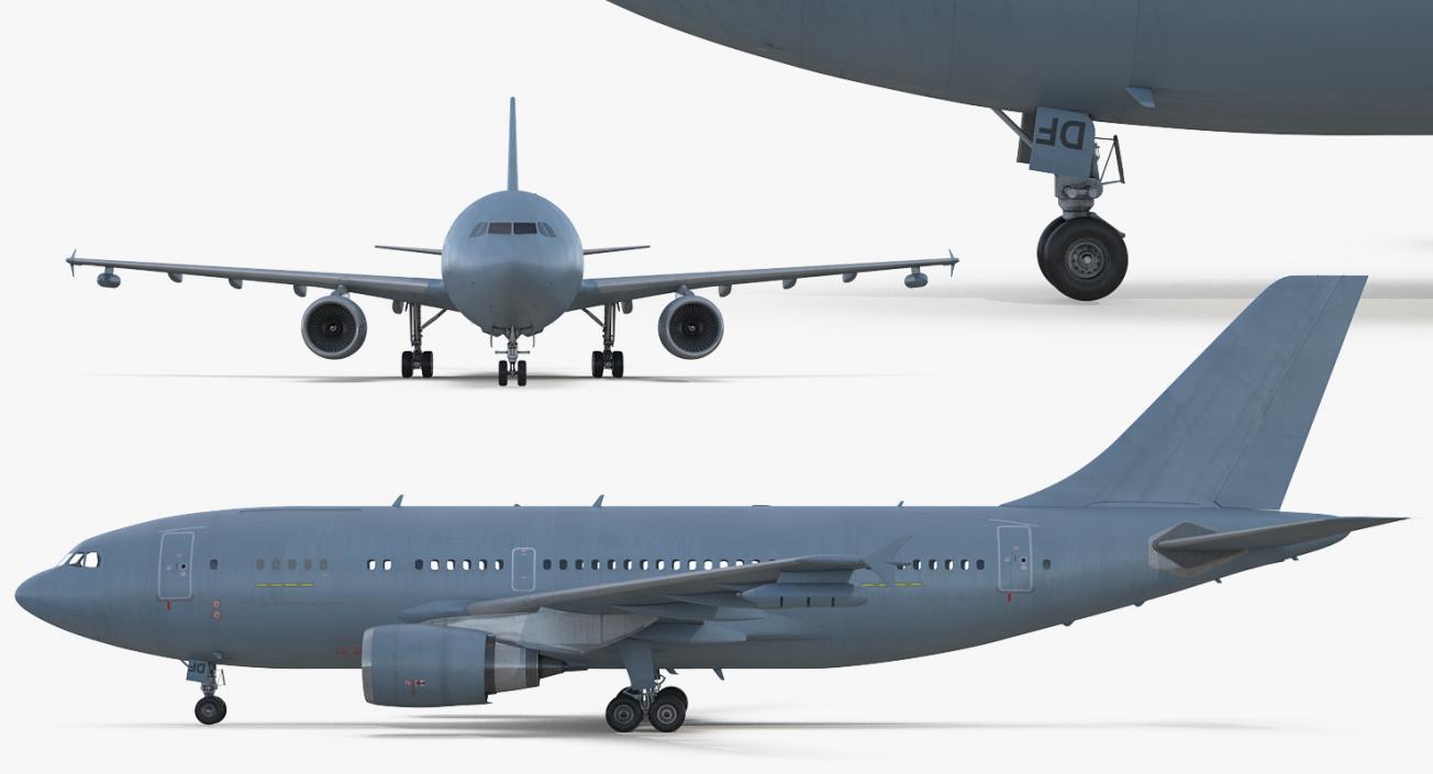 3D Airbus A310 Multi Role Tanker Aircraft Transport Generic Rigged model