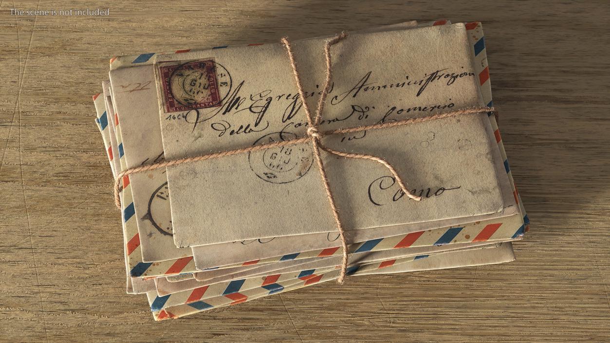 Old Letters Package Thick Fur 3D model
