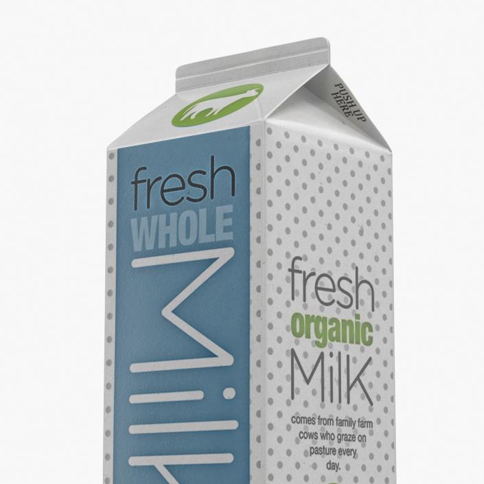 3D Half Gallon Milk Carton model