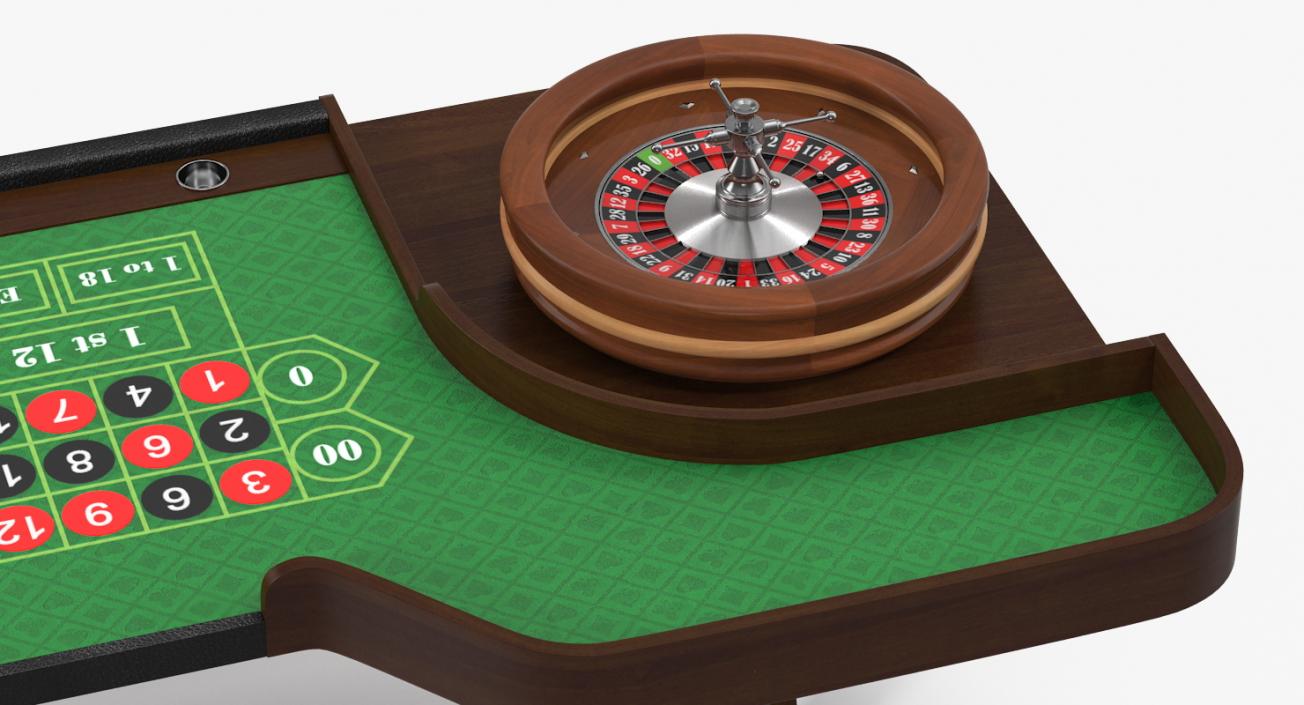 3D Casino Roulette Table