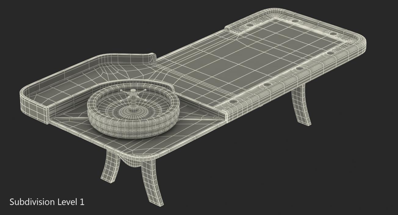 3D Casino Roulette Table