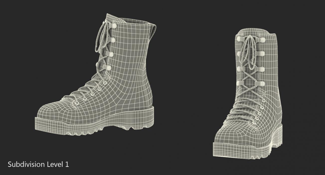 3D US Army Military ACU Boots