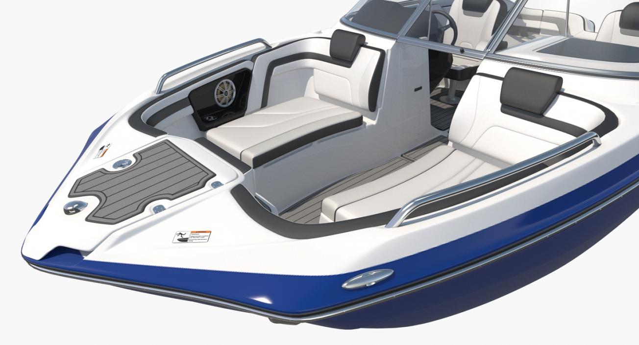Luxury Boat Yamaha 242 Limited S Blue 3D