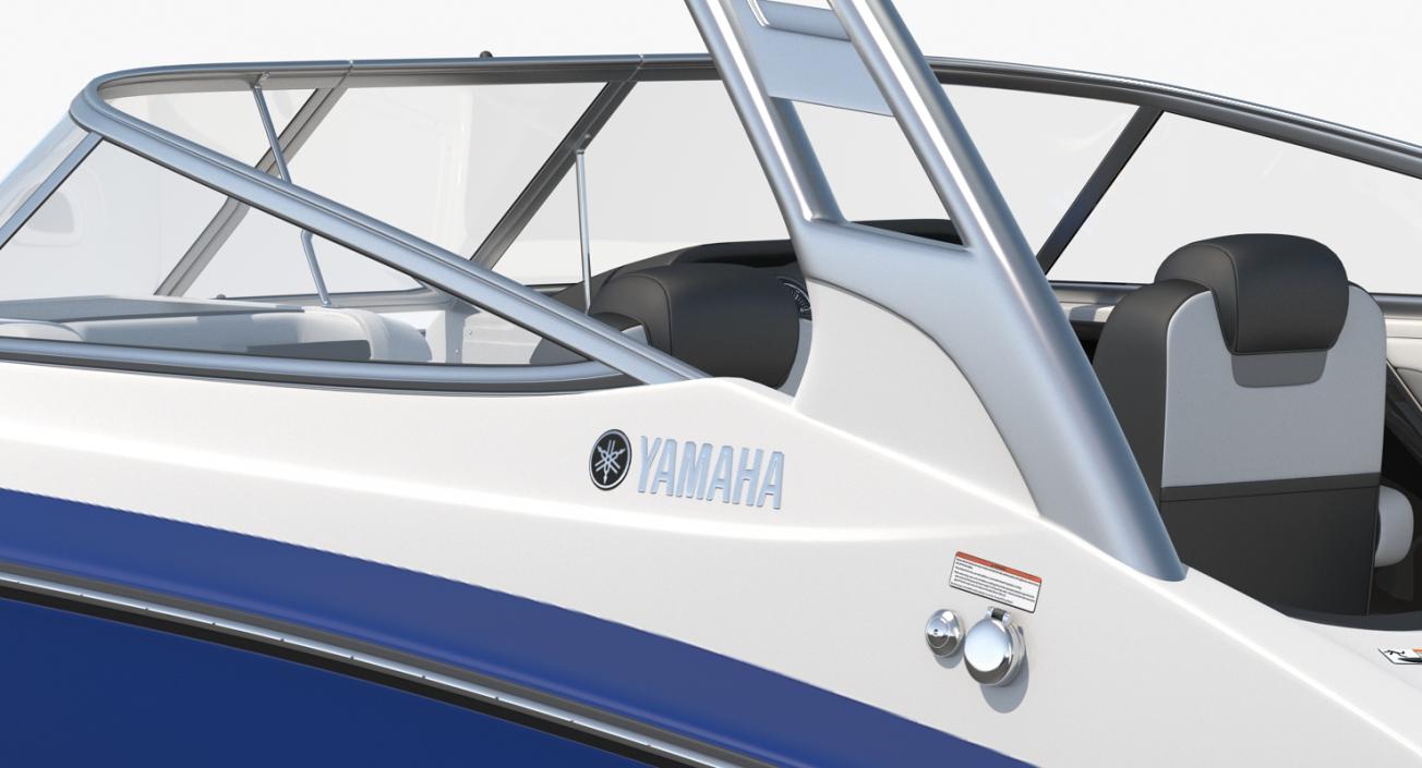 Luxury Boat Yamaha 242 Limited S Blue 3D