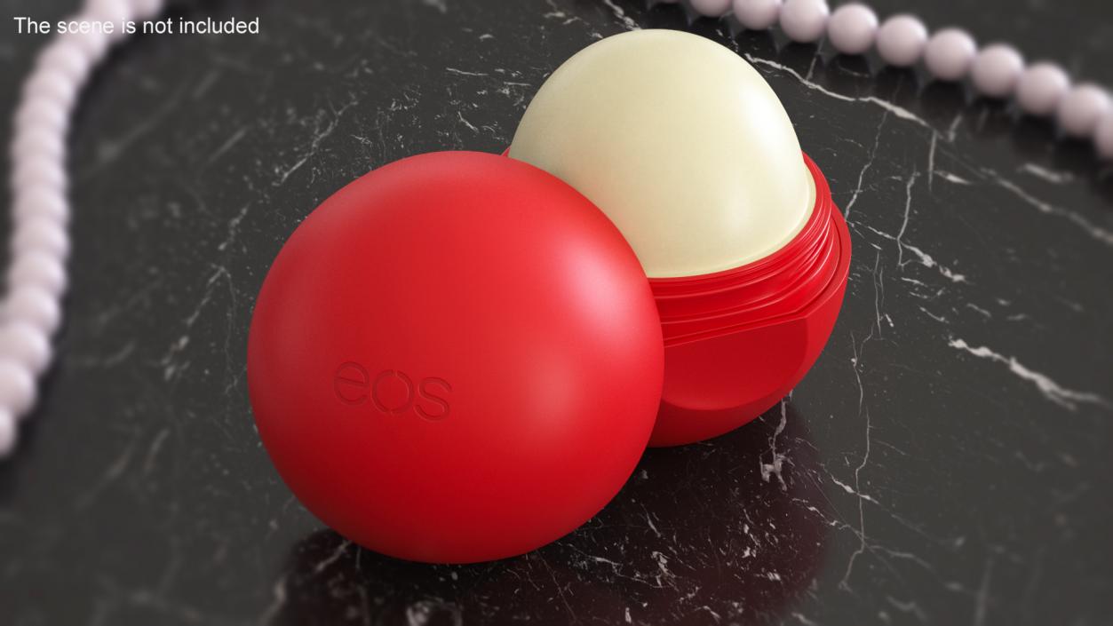 3D EOS Lip Moisturizer Red Open model