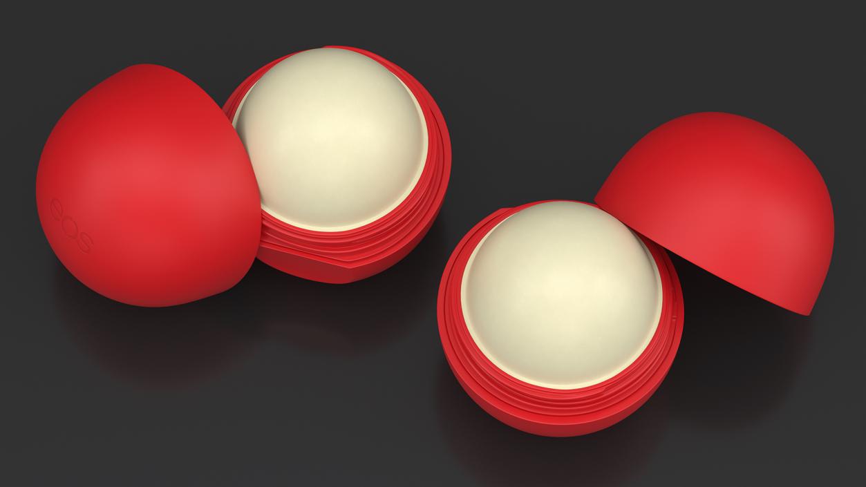 3D EOS Lip Moisturizer Red Open model