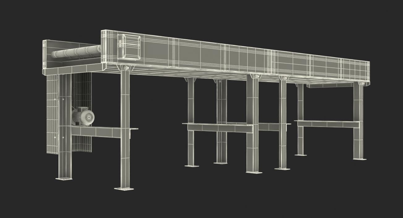 3D Motorised Conveyor Belt model