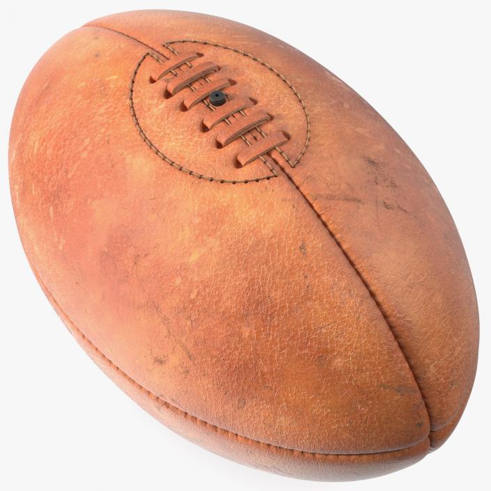 3D Vintage Lace Up Rugby Ball