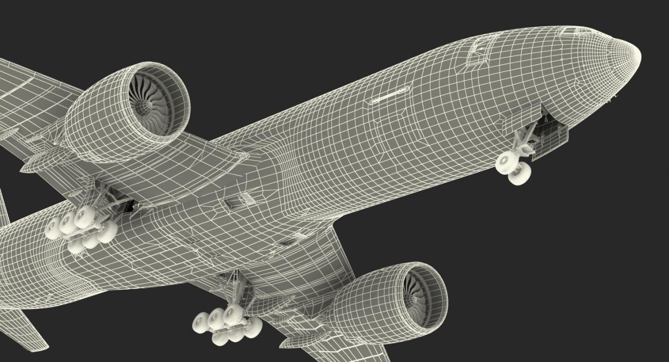 3D model Boeing 777 Freighter Emirates Airlines Rigged