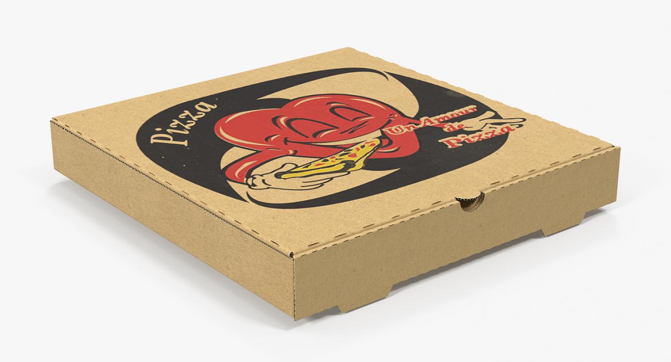 3D Closed Pizza Box