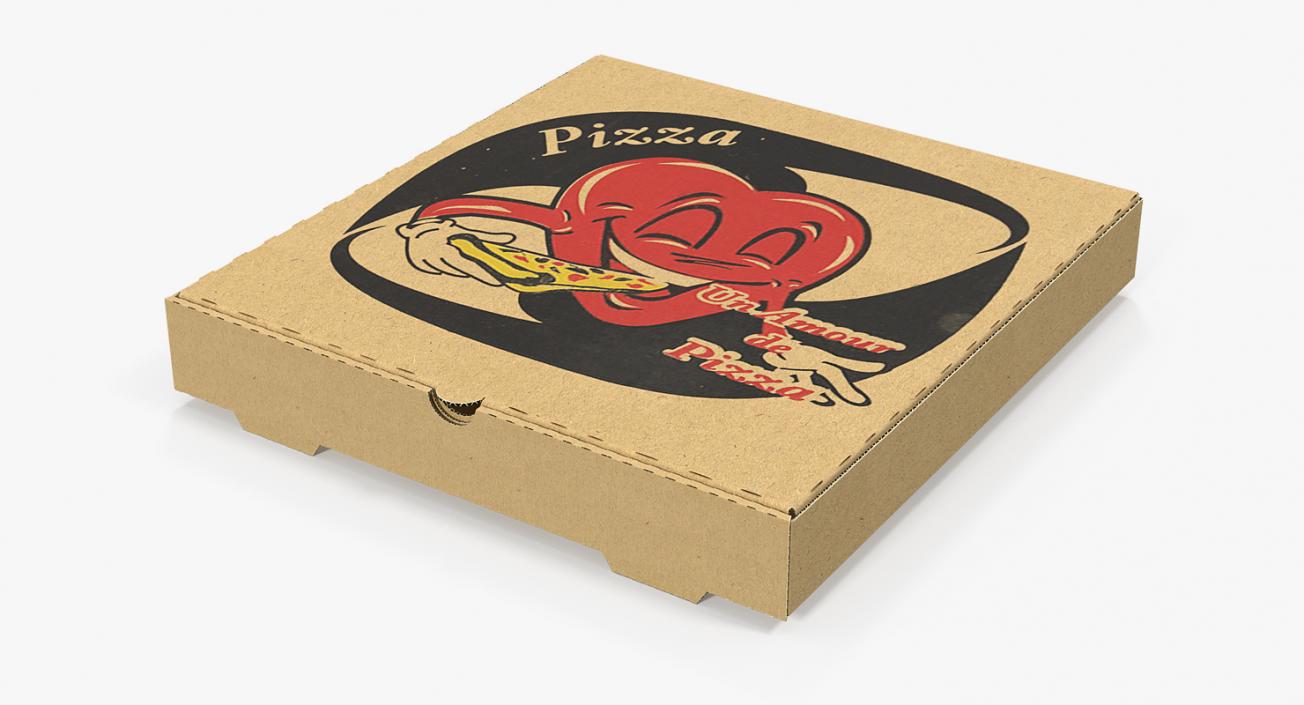 3D Closed Pizza Box