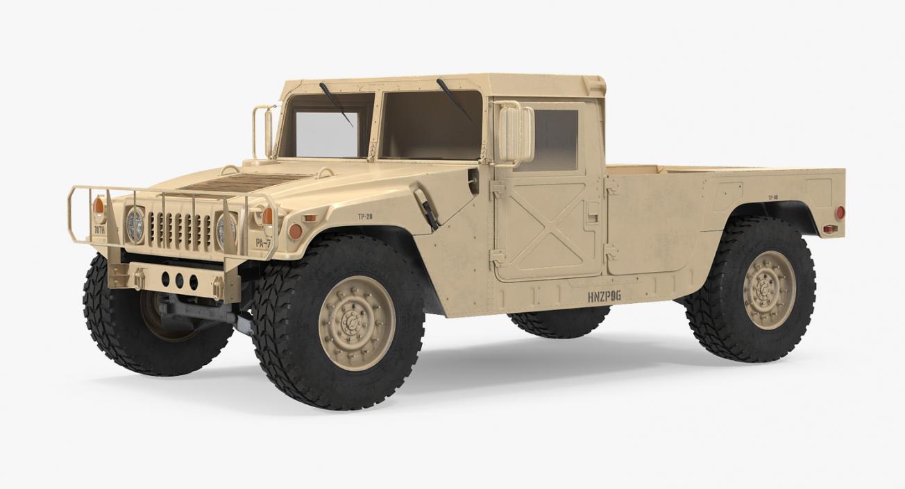 3D HMMWV M998 Simple Interior Desert model
