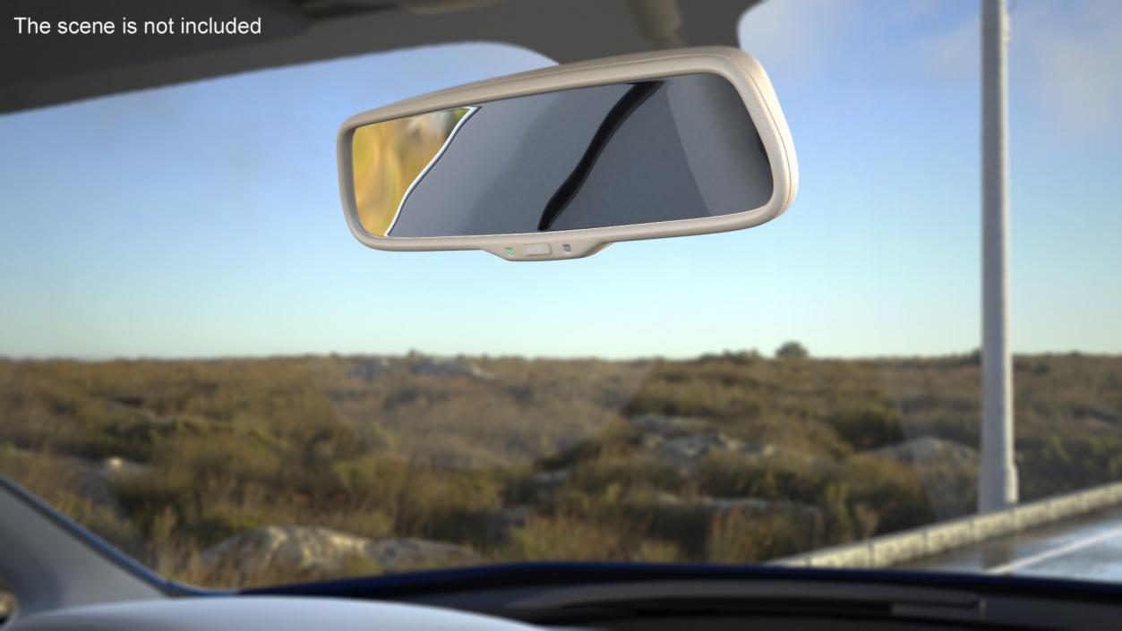 3D model Auto Dimming Rear View Mirror Beige